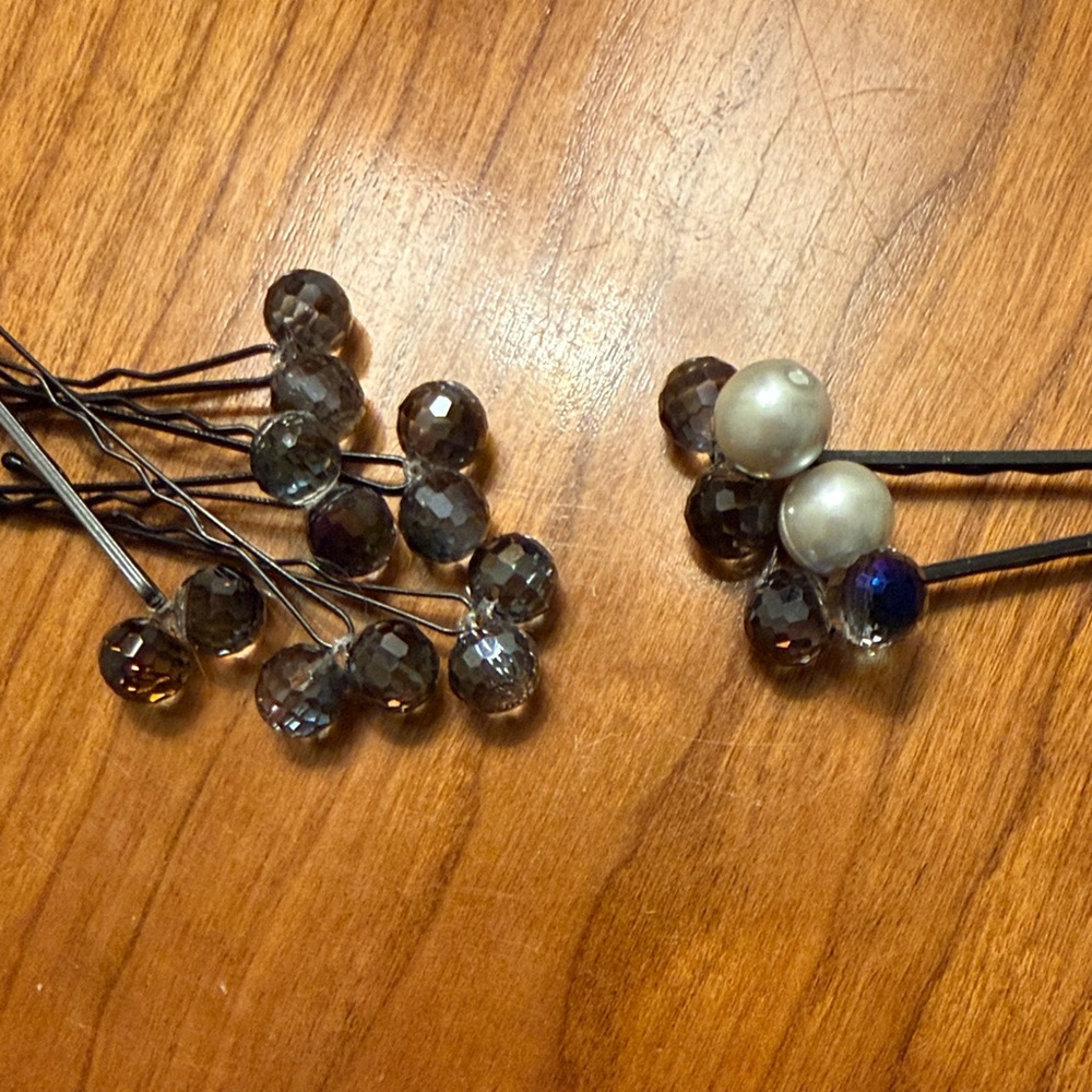 Elegant Hair Pins with Beaded Accents